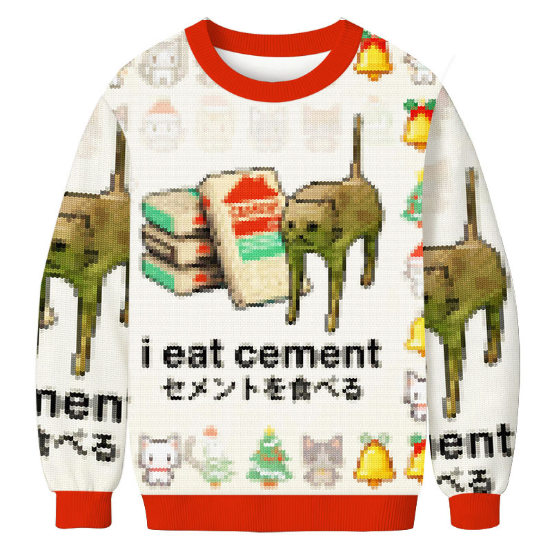I Eat Cement Christmas Ugly Sweatshirt Holiday Season Gag Gift Top I Eat Cement Christmas Ugly Sweatshirt Holiday Season Gag Gift Top