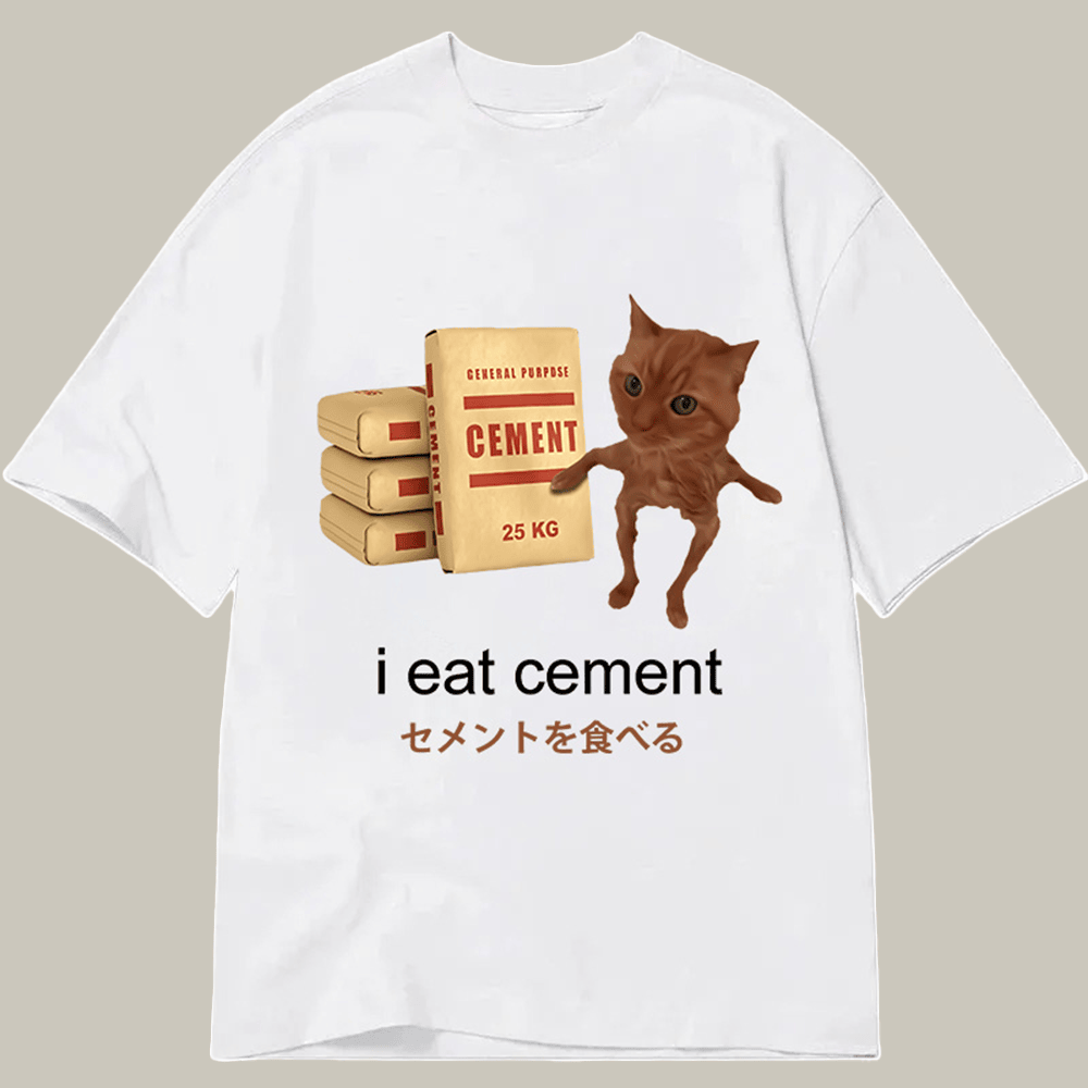 I Eat Cement Meme Classic T-Shirt Cat Themed Meme Shirt Cat Gifts For Xmas
