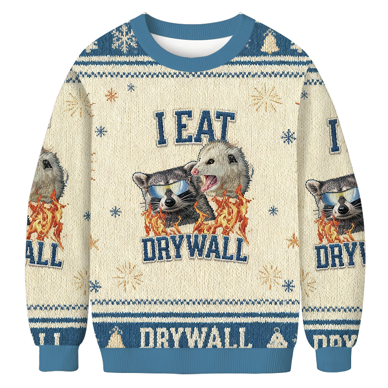 I Eat Drywall Christmas Ugly Sweatshirt Christmas Gift For Friends I Eat Drywall Christmas Ugly Sweatshirt Christmas Gift For Friends