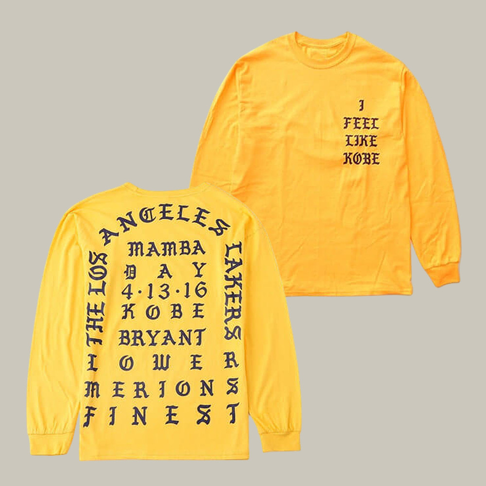 I Feel Like Kobe Bryant Kanye West Long Sleeve Shirt Music Concert Outfit Kanye West Fan Gift