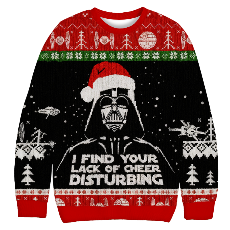 I Find Your Lack Of Cheer Disturbing Christmas Ugly Sweatshirt Funny Christmas Holiday Sweater Gift Ideas I Find Your Lack Of Cheer Disturbing Christmas Ugly Sweatshirt Funny Christmas Holiday Sweater Gift Ideas
