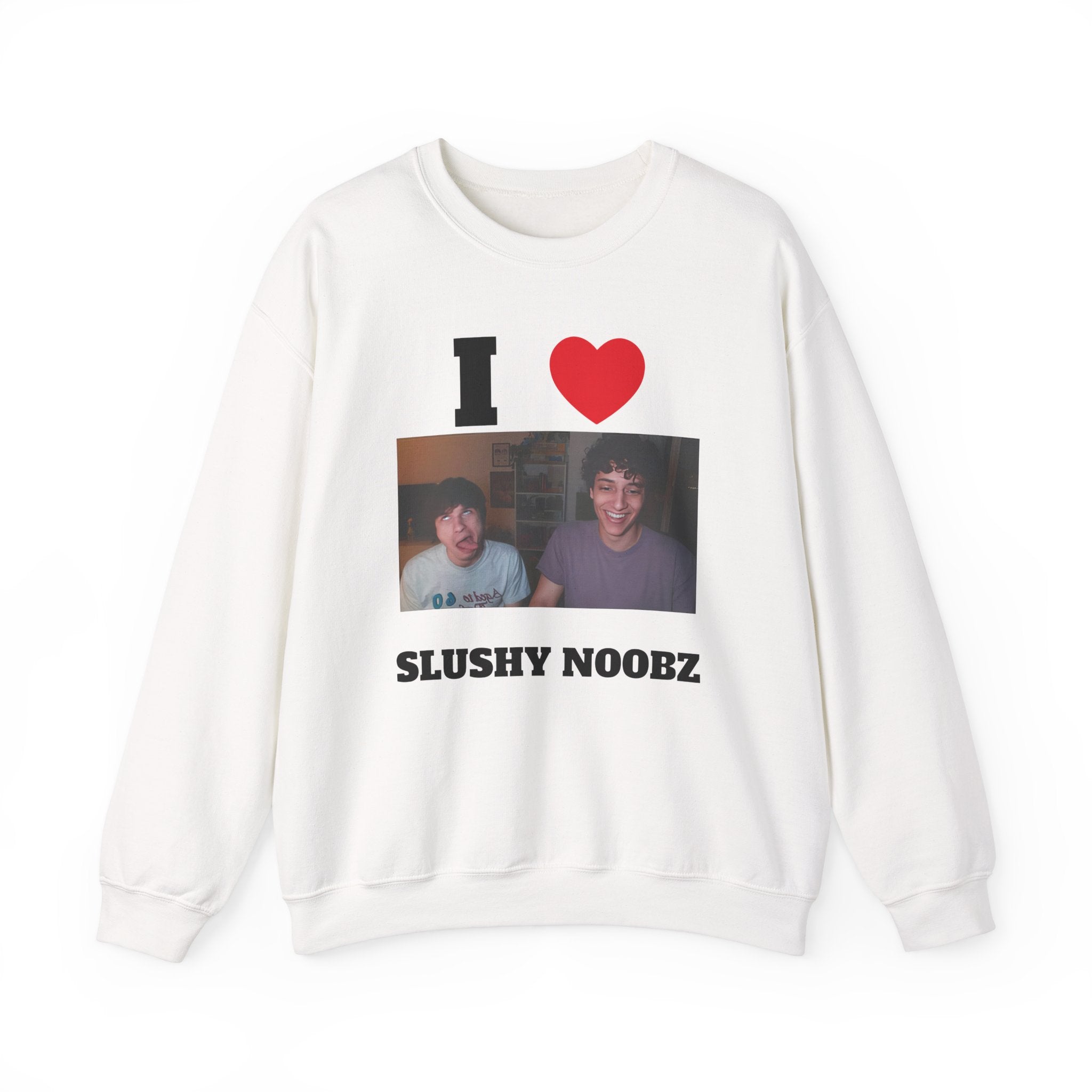 I Heart Slushy Noobz merch Unisex Heavy Blend Crewneck Sweatshirt Gifts For Best Friend I Heart Slushy Noobz merch Unisex Heavy Blend Crewneck Sweatshirt Gifts For Best Friend