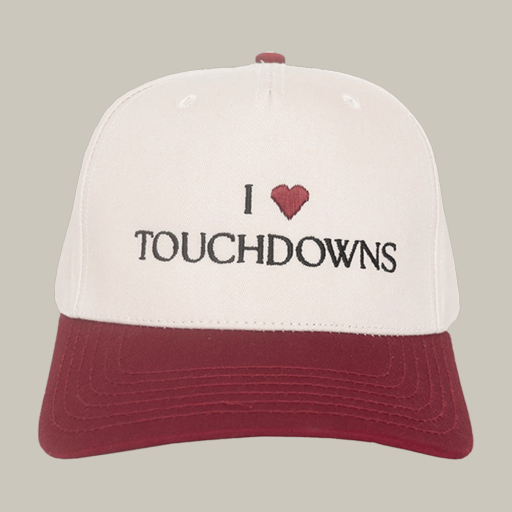 I Heart Touchdowns Two Tone Snapback Hat Football Game Day Cap Katydid Merch