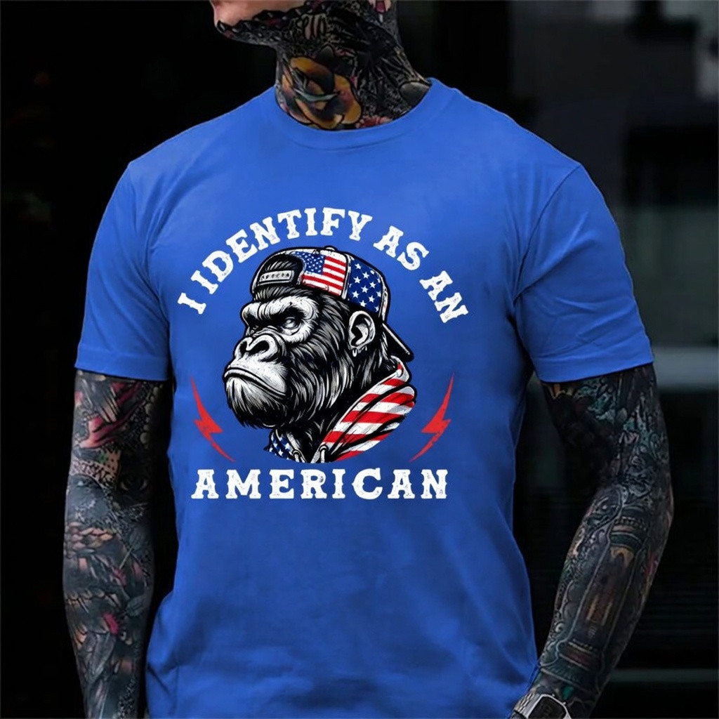 I Identify As An American T-Shirt Independence Day 1776 2026 Clothing Gift For Patriots