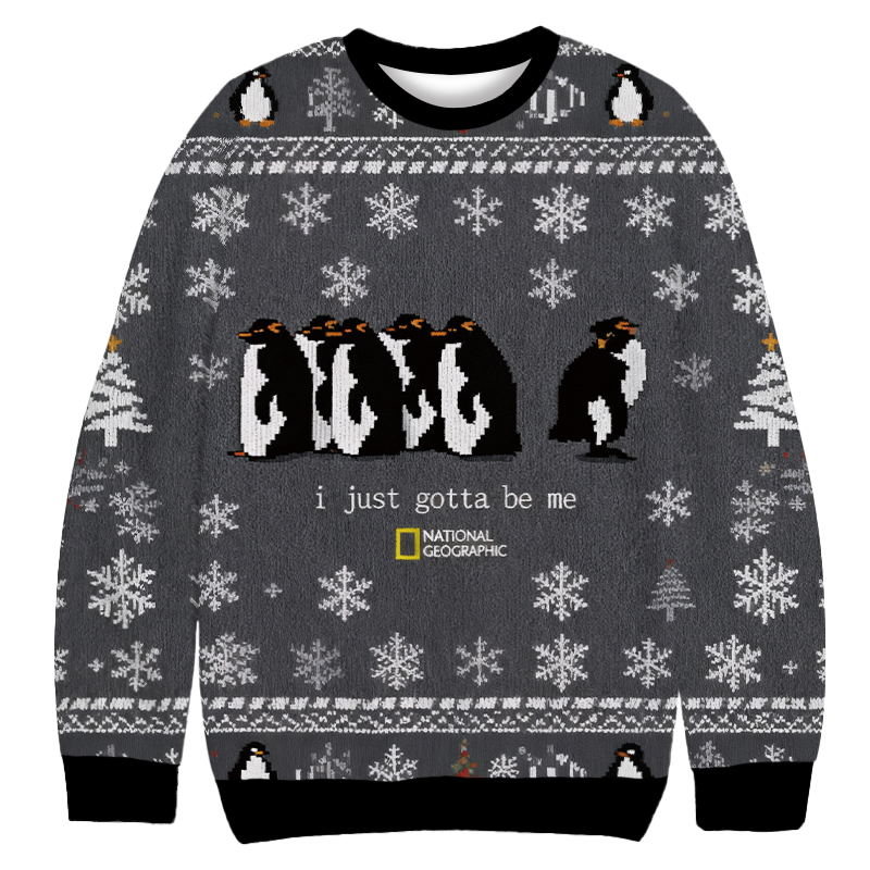 I Just Gotta Be Me Penguins Christmas Ugly Sweatshirt Christmas Cozy Winter Wear Gift Ideas