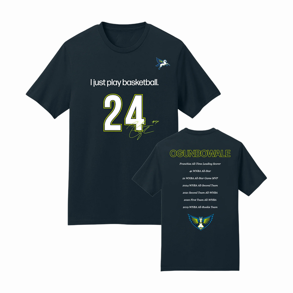 I Just Play Basketball 24 T-Shirt Dallas WIngs Merch Basketball Lover Gift For Him