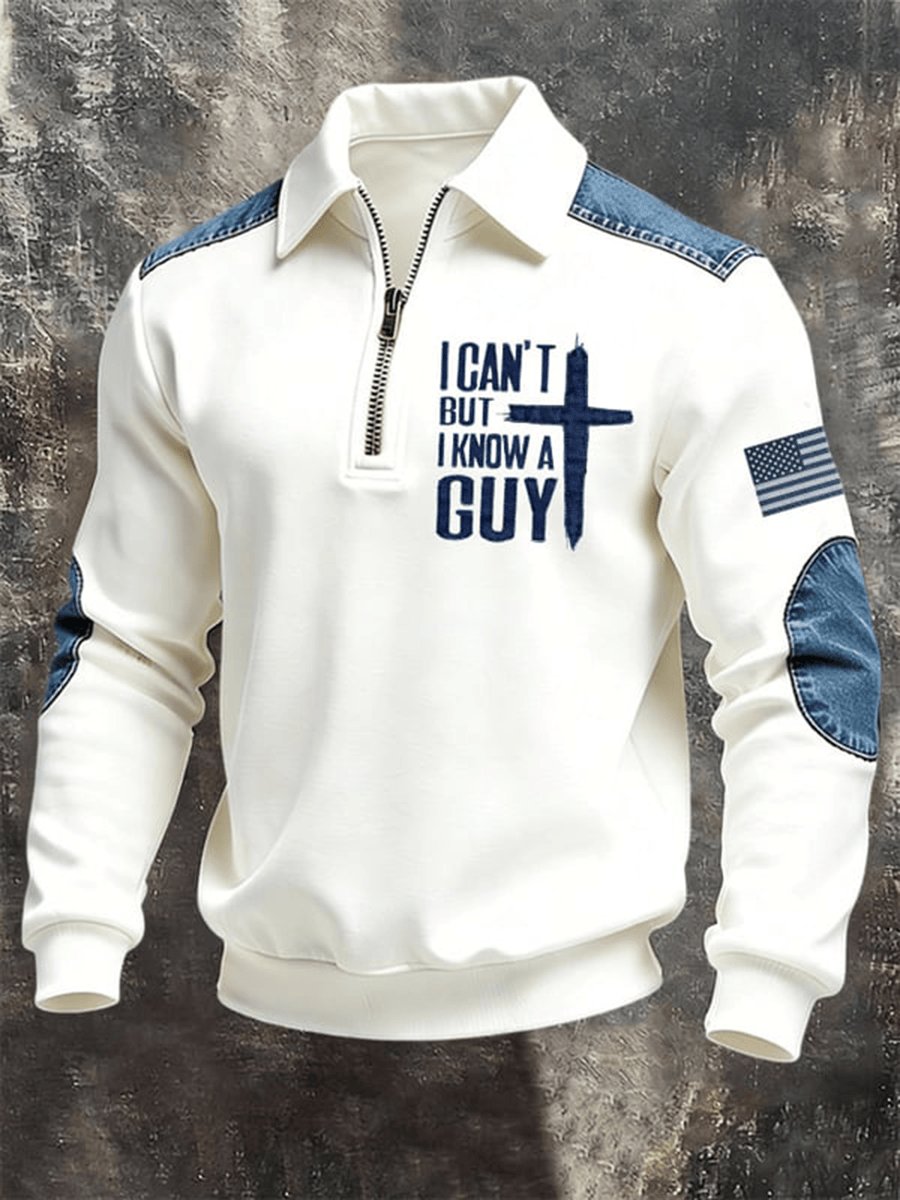 I Know But Know I Guy Faith Cross Zip Polo Long Sleeve Shirt Christian Apparel Gift For Husband