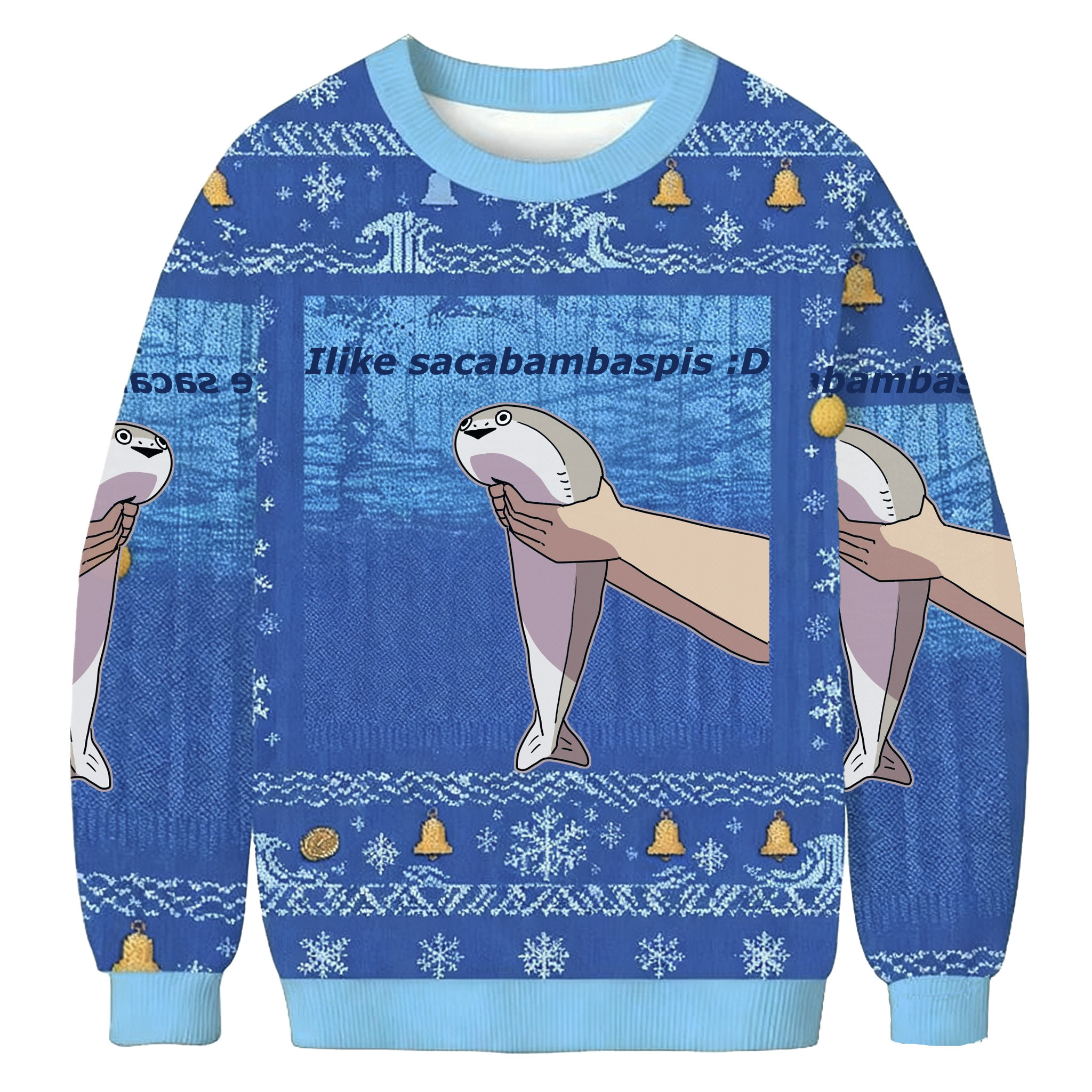 I Like Sacabambaspis Christmas Ugly Sweater Christmas Outfits Xmas Gifts For Fish Lovers