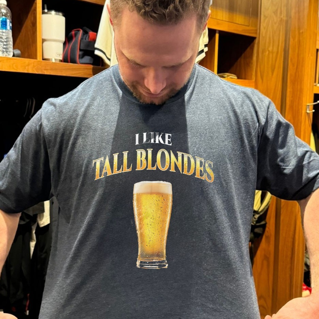 I Like Tall Blondes Beer T-Shirt Unusual Presents for Men
