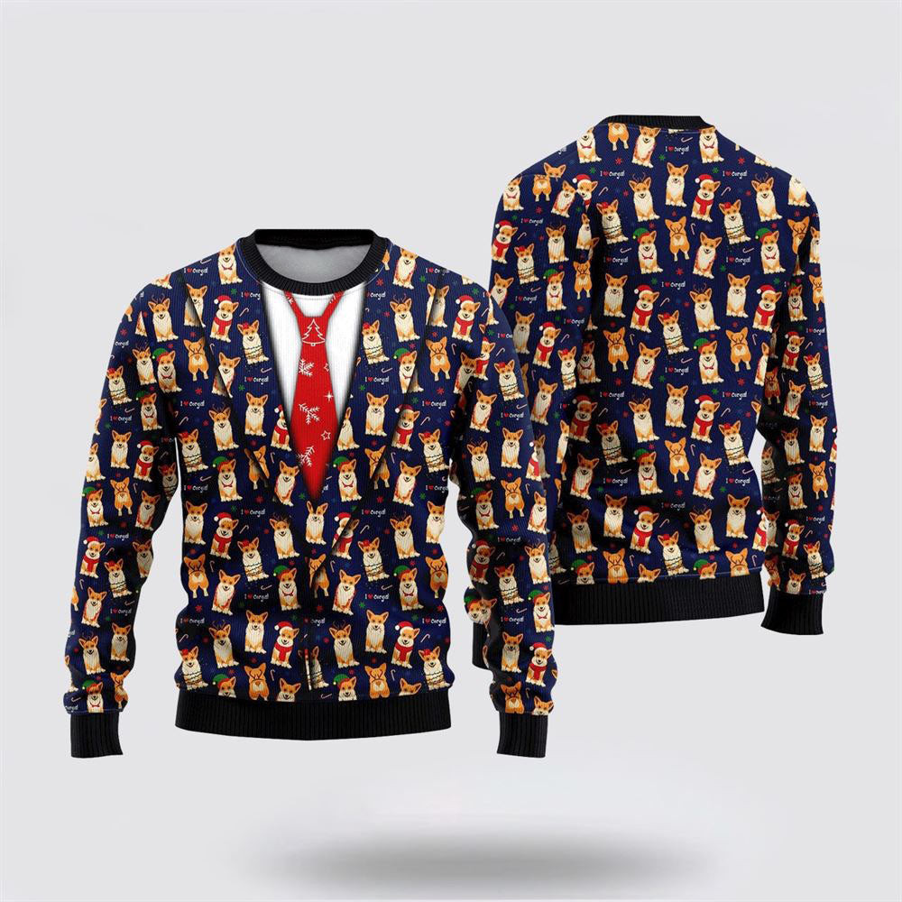 I Love Corgis Christmas Ugly Christmas Sweater Christmas Gift For Dog Love