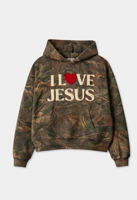 I Love Jesus Camouflage Hoodie Christian Faith With Heart Pullover Religious Gift Ideas