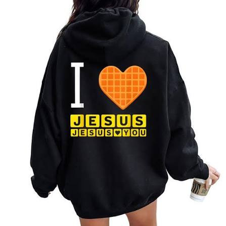 I Love Jesus Hoodie Christian Streetwear Pullover Religious Gift Ideas