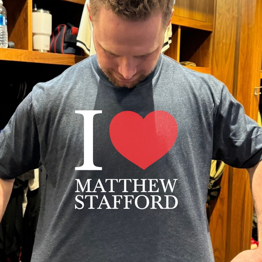 I Love Matthew Stafford Los Angeles Football Shirt Rams Merch Football Fan Gift Ideas