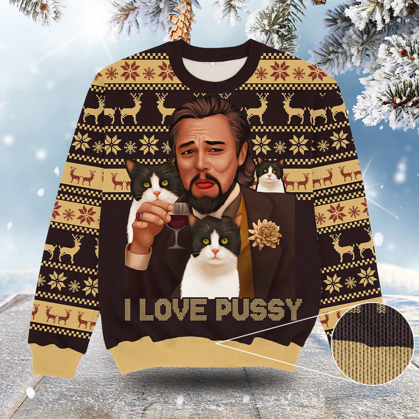 I Love Pu Y Christmas Ugly Sweater Merry Xmas Clothes Holiday Gifts For Employees