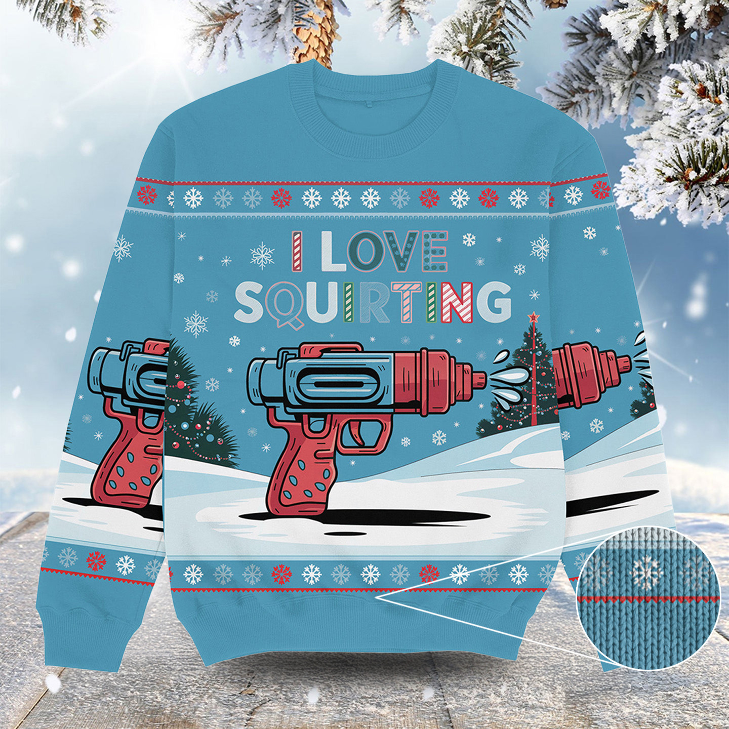 I Love Squirting Christmas Ugly Sweater Cute Xmas Clothing Bro Christmas Gifts