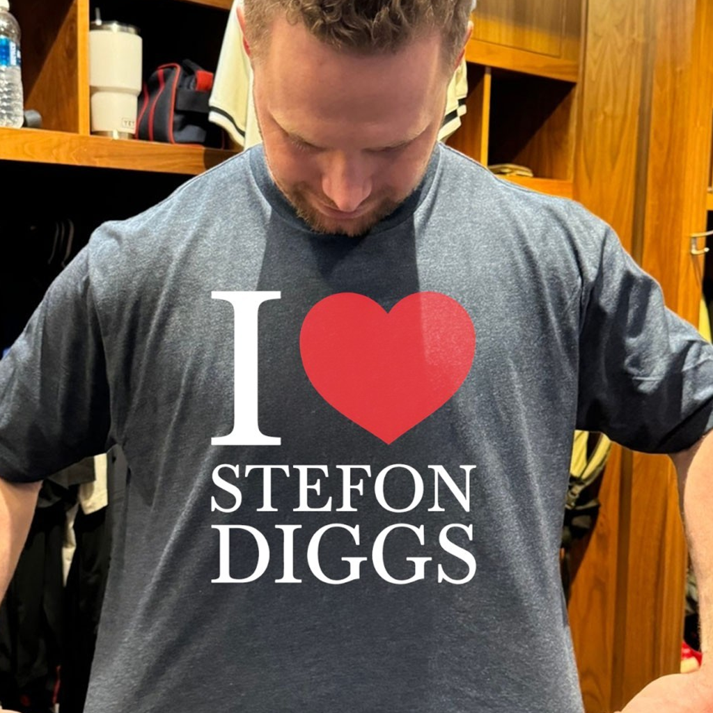 I Love Stefon Diggs New England Football Shirt Patriots Merch Presents For Football Fans