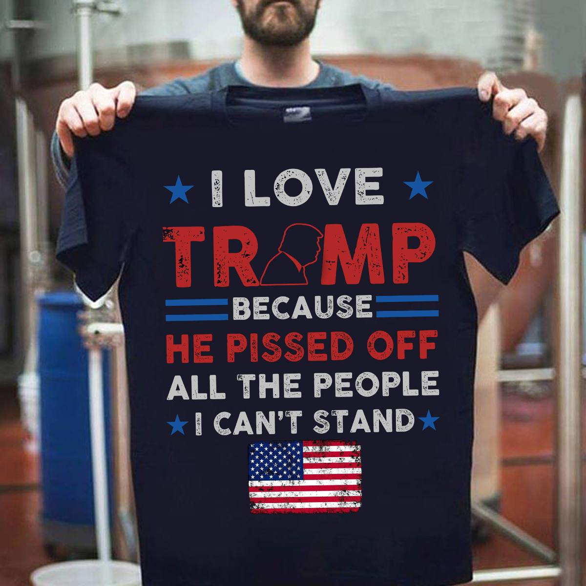 I Love Trump T Shirt America First Patriotic Best Gift For Conservative Supporters Fans