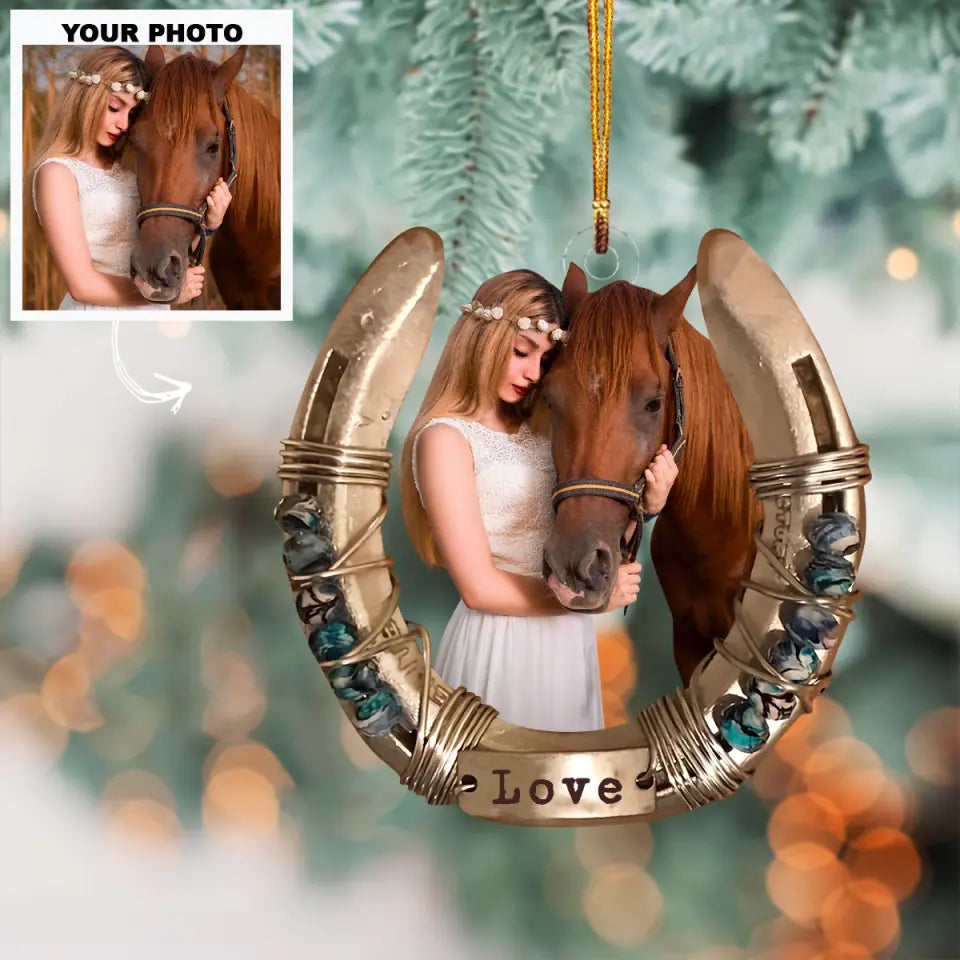 I Love You To The Moon And Back Personalized Custom Photo Mica Ornament Christmas Gift 2
