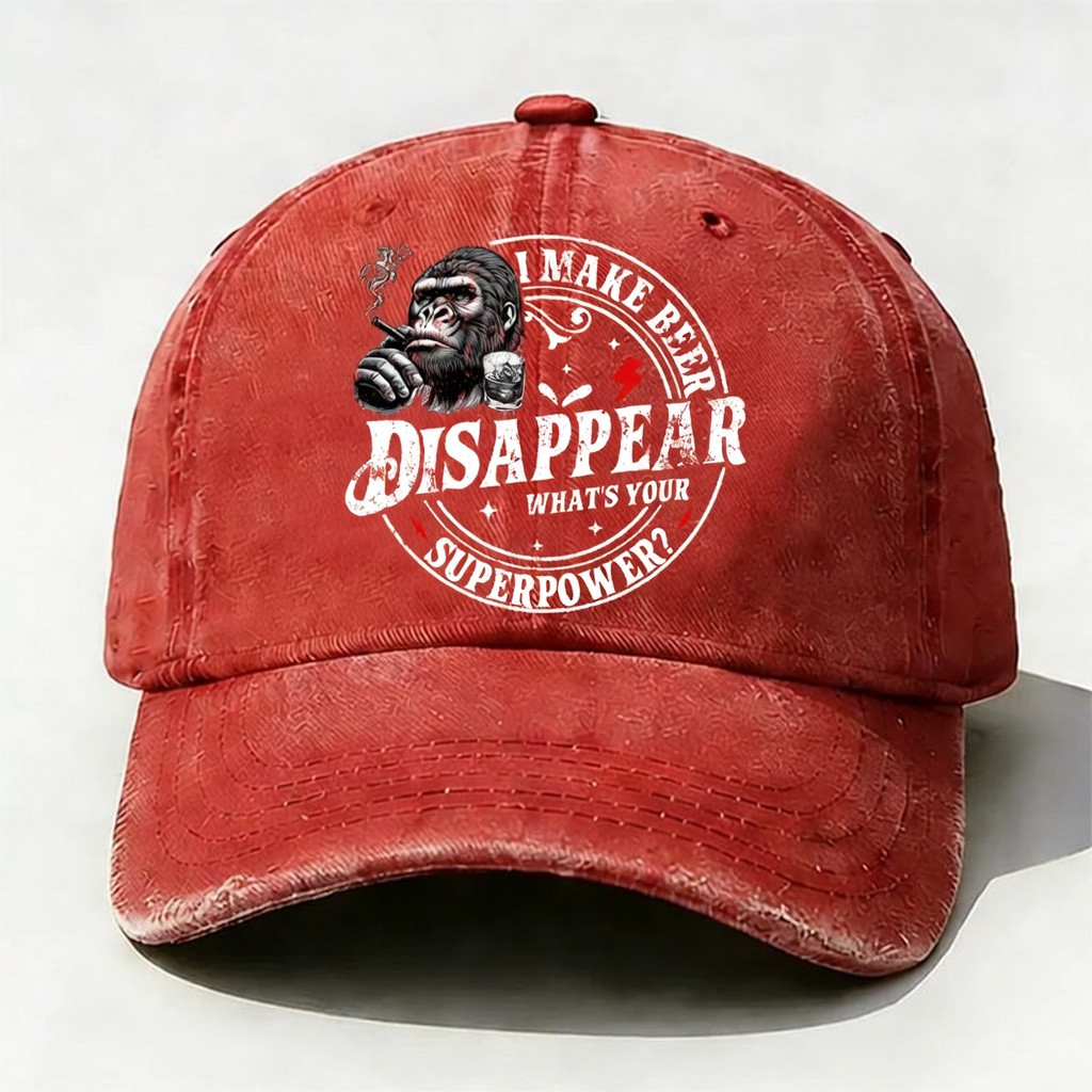 I Make Beer Disappear What's Your Superpower Baseball Cap Funny Dad Hat Gift Ideas