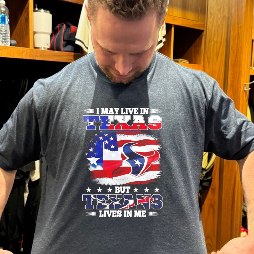 I May Live In Texas But Houston Football Lives In Me Logo Shirt Gifts For Football Lovers