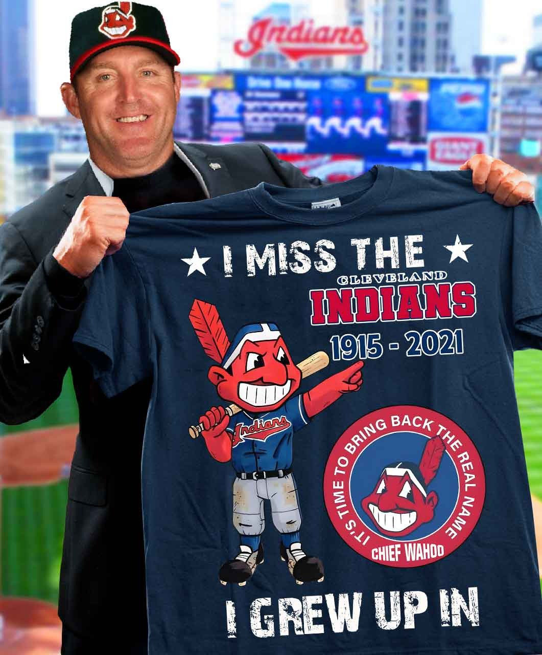 I Miss The Cleveland Indians 1925-2025 Shirt I Grew Up In Baseball Fans Merch Gifts