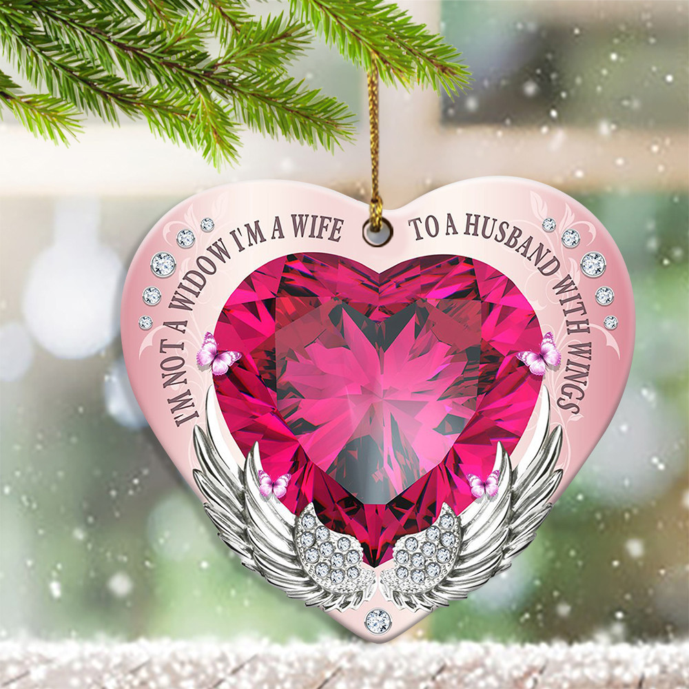 I Miss You Dad Heart Ornament Angel Wings Memorial Ornament Memorial Gifts For Loss Of Dad