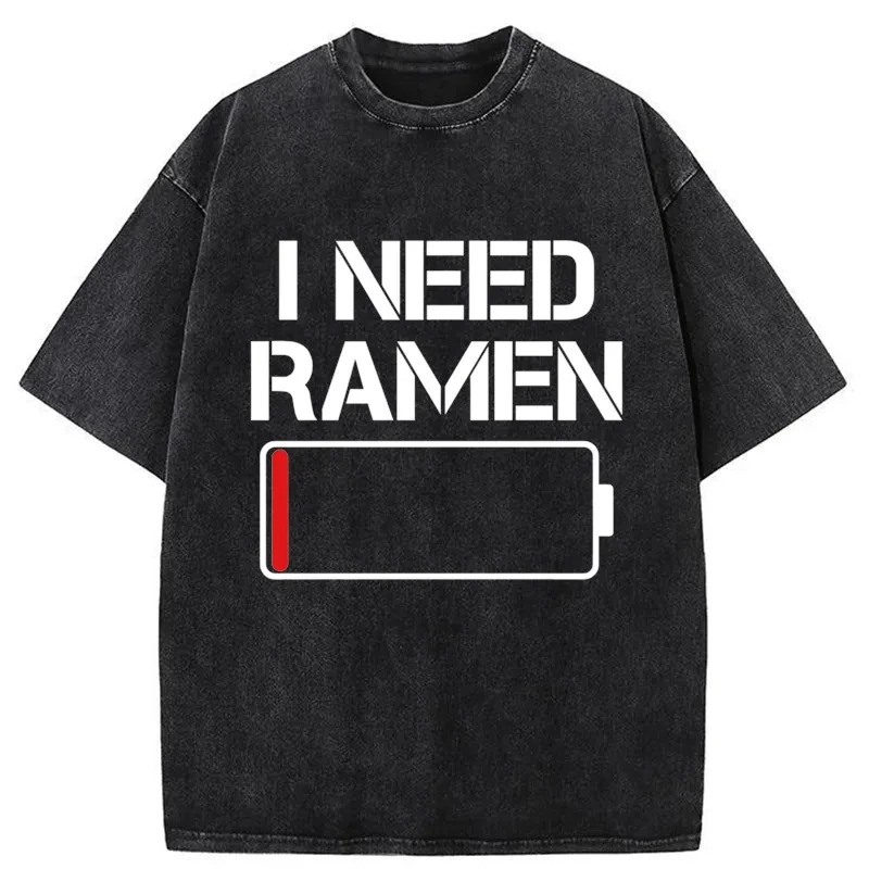 I Need Ramen Washed T-Shirt Trendy Aesthetic Graphic Apparel Gifts For Besties