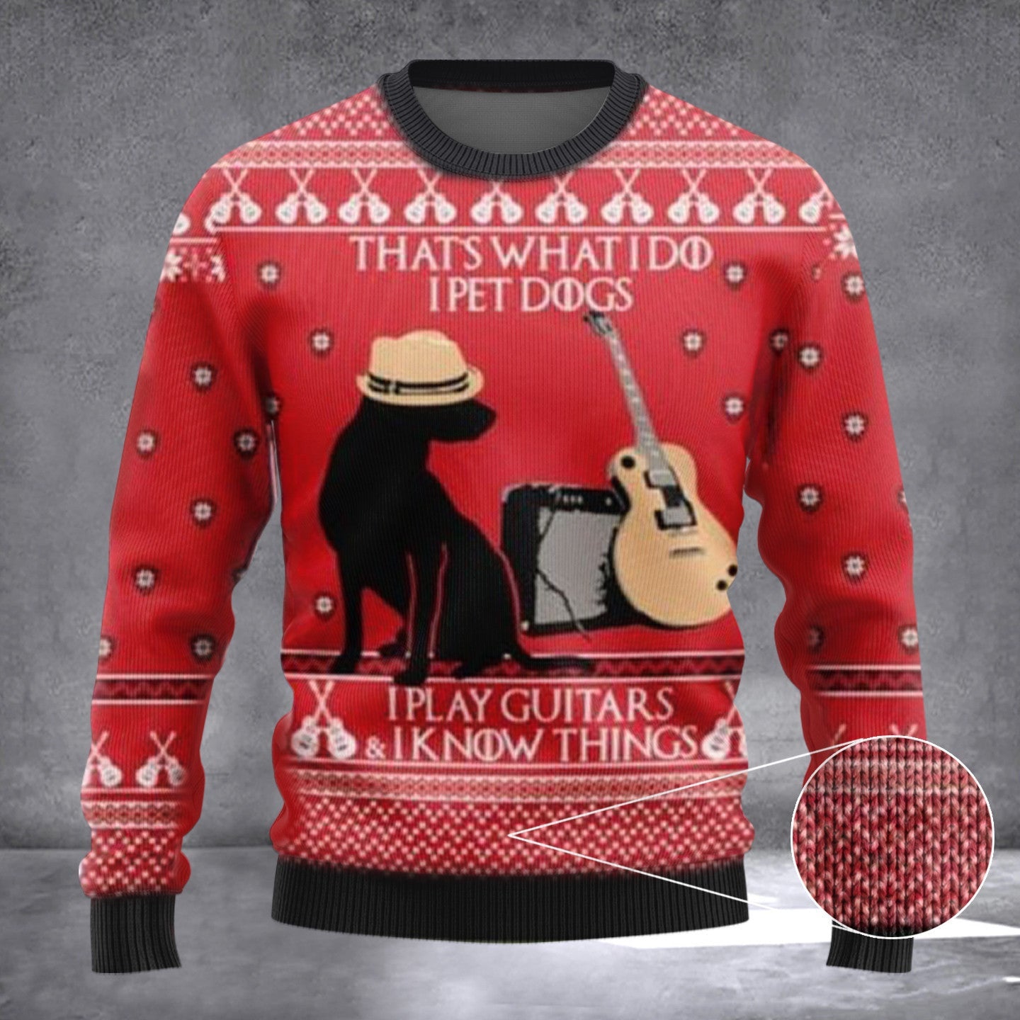 I Pet Dogs I Play Guitars Ugly Christmas Sweater Xmas Gifts For Guitar Players Dog Lovers I Pet Dogs I Play Guitars Ugly Christmas Sweater Xmas Gifts For Guitar Players Dog Lovers