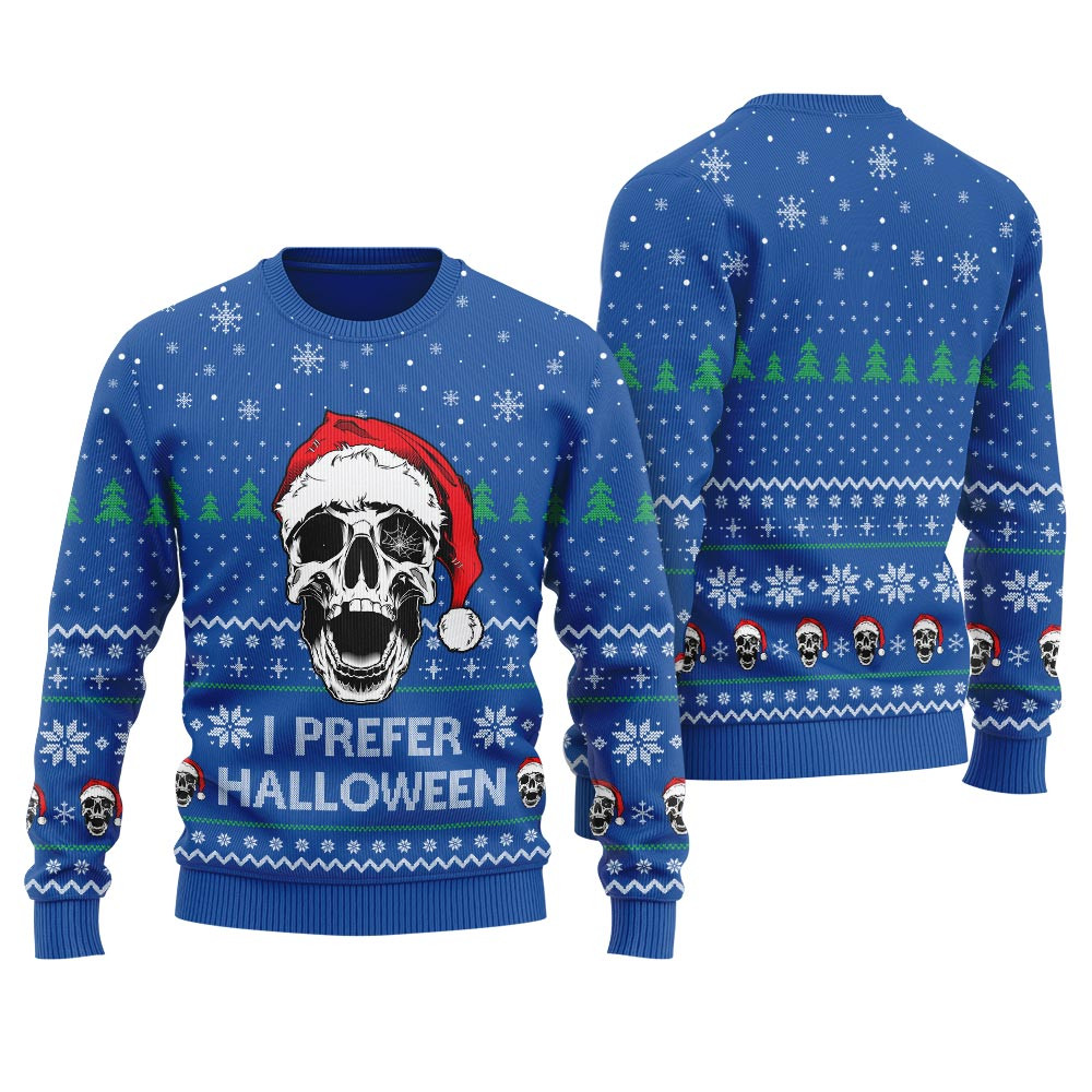 I Prefer Halloween Funny Holiday Ugly Sweater For Women Popular Holiday Gift Merch for Everyone