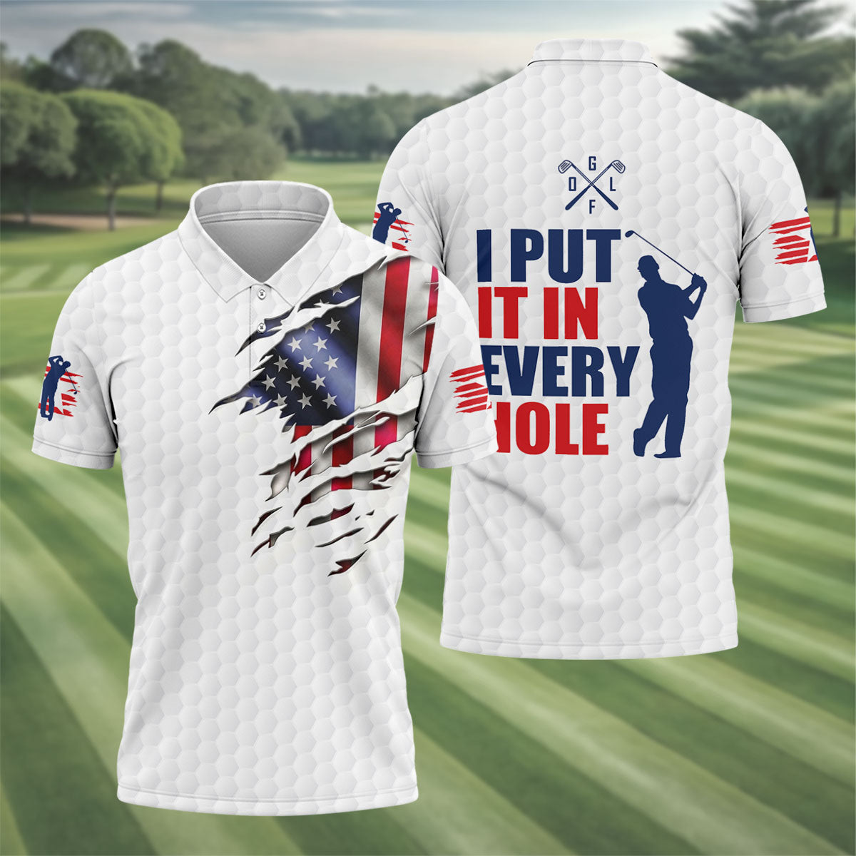 I Put It In Every Hole Golf Polo Shirt Modern Golf Apparel Gifts For Men Who Love Golf