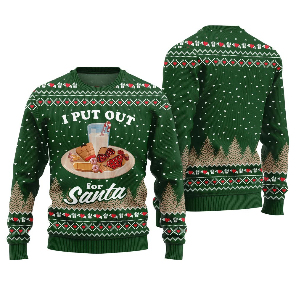 I Put Out For Santa Inappropriate Ugly Christmas Sweater Lovely Christmas Sweater Gift for Mom or Grandma