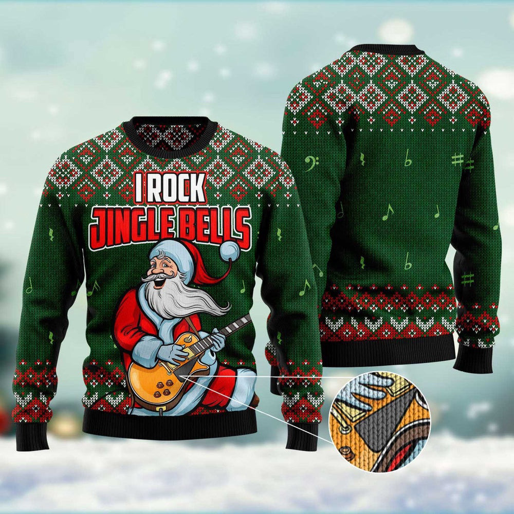 I Rock Jingle Bells Ugly Christmas Sweater Funny Ugly Christmas Sweater Xmas Gifts