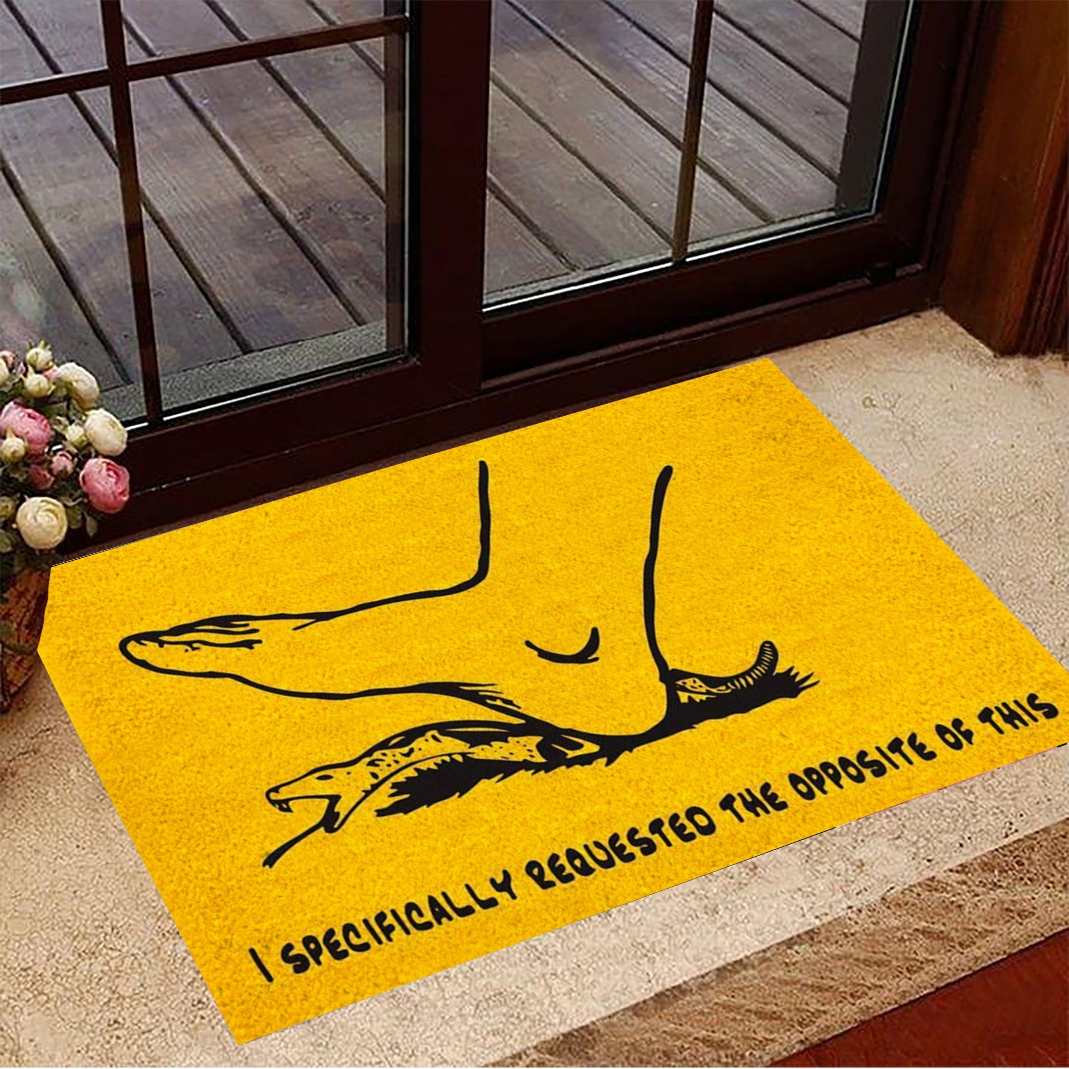 I Specifically Requested The Opposite Of This Doormat Foot Stepped On Snake Door Mat Home Decor