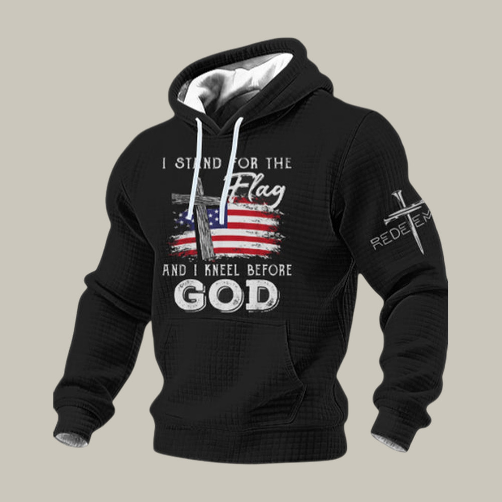 I Stand For Flag Kneel For The God Faith Hoodie God Is Good Apparel Christian Gift Dad