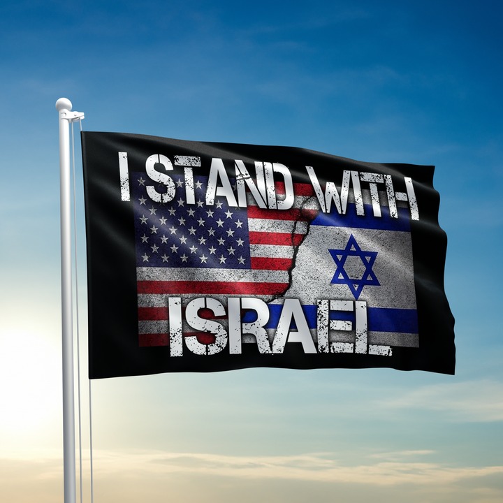 I Stand With Israel Flag America Flag Support Israel Outdoor Decorations Gifts
