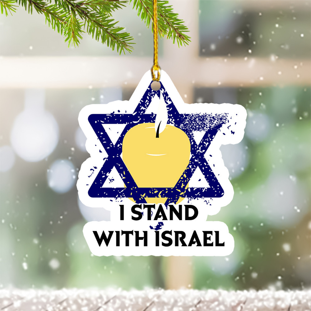 I Stand With Israel Ornament Save Israel Christmas Tree Ornaments Social Justice Merch