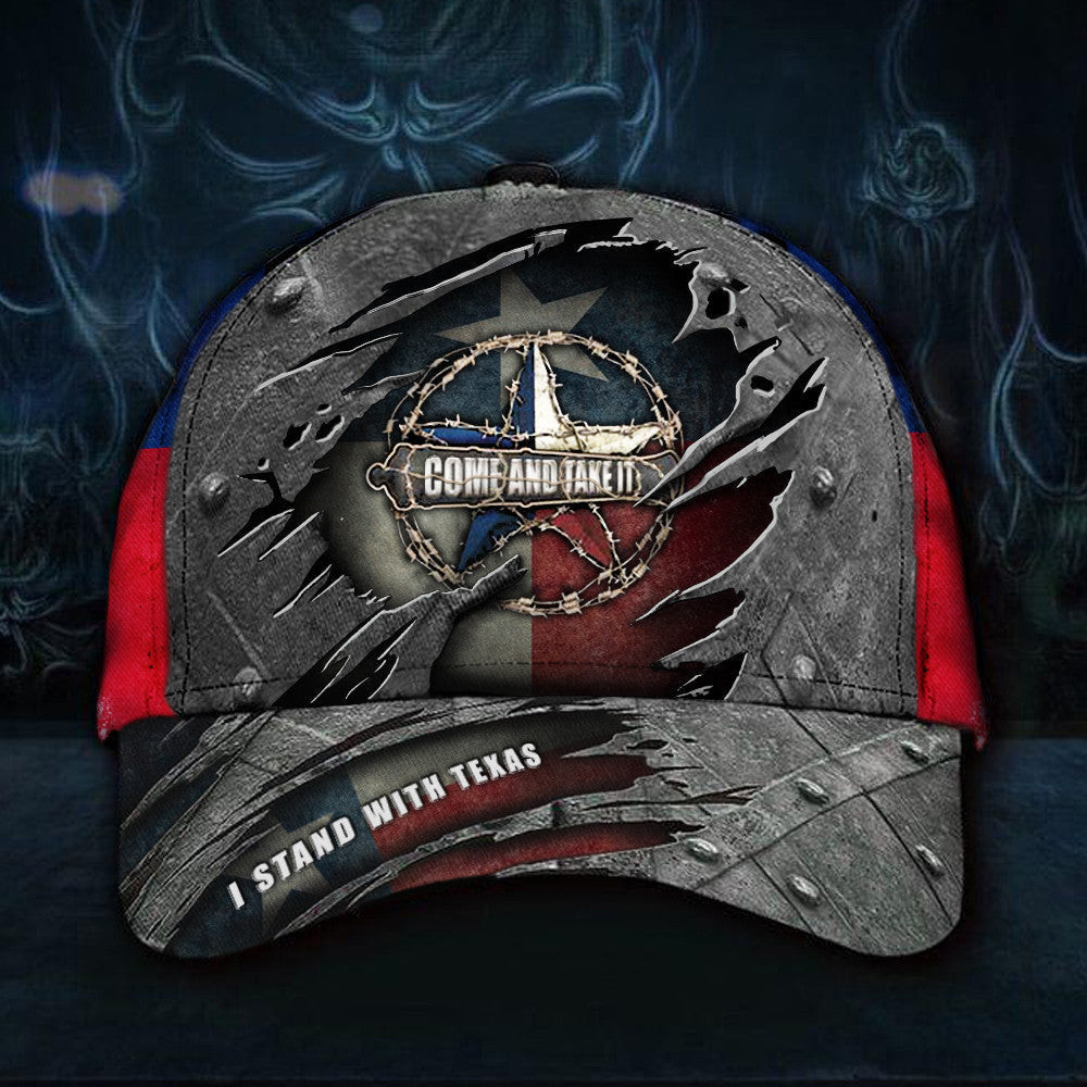 I Stand With Texas Hat Come And Take It Hat Texas Barbed Wire Cap MAGA Merch I Stand With Texas Hat Come And Take It Hat Texas Barbed Wire Cap MAGA Merch