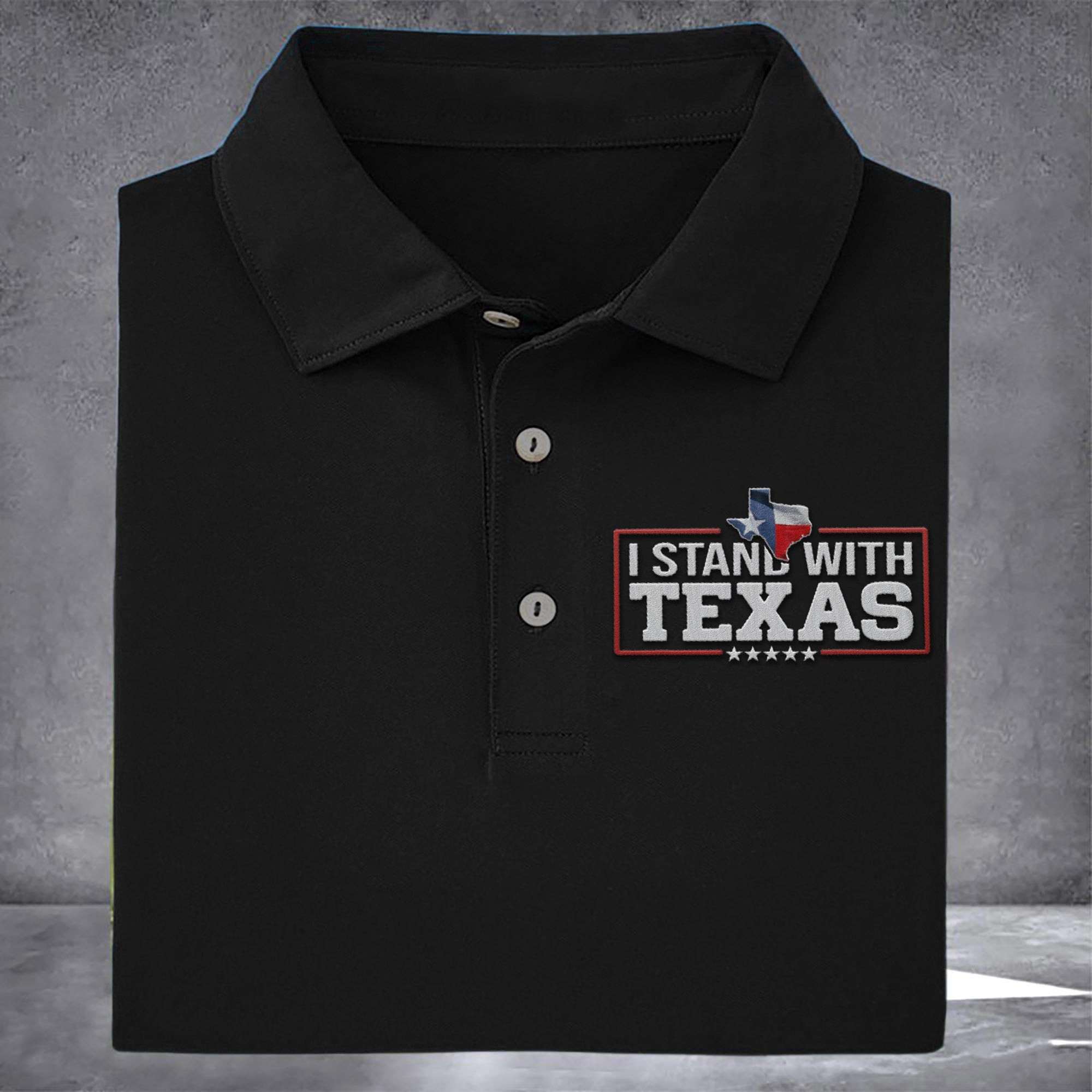 I Stand With Texas Polo Shirt Support Texas Golf Shirt Gifts For Men Supporters