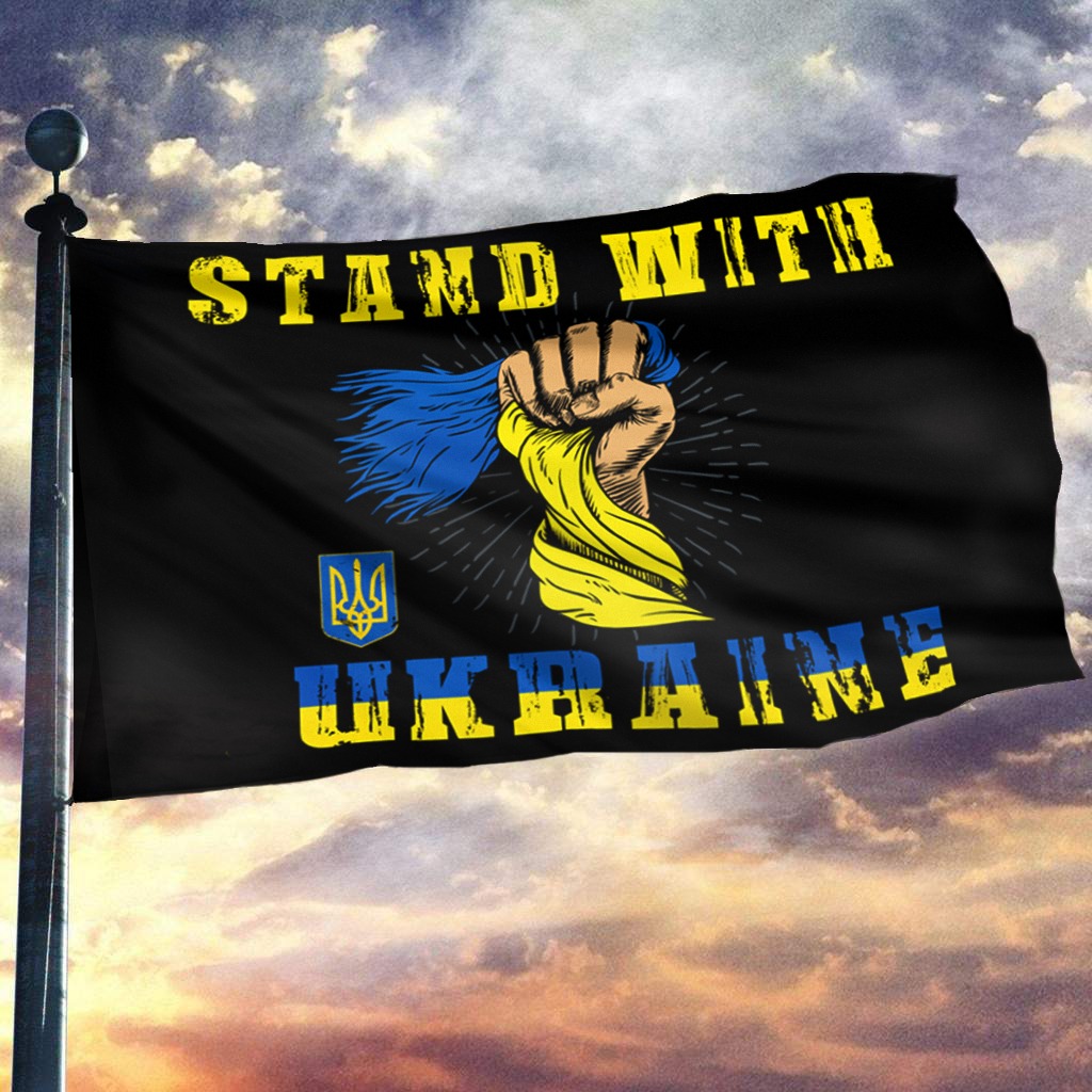 I Stand With Ukraine Flag Support Ukrainian Flag Best Gifts For Supporters
