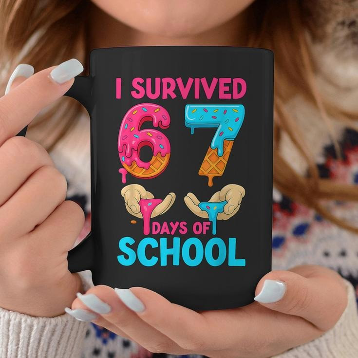 I Survived 67 Days Of School Hoodie Back to School 6 7 Meme Merch Gifts For Her