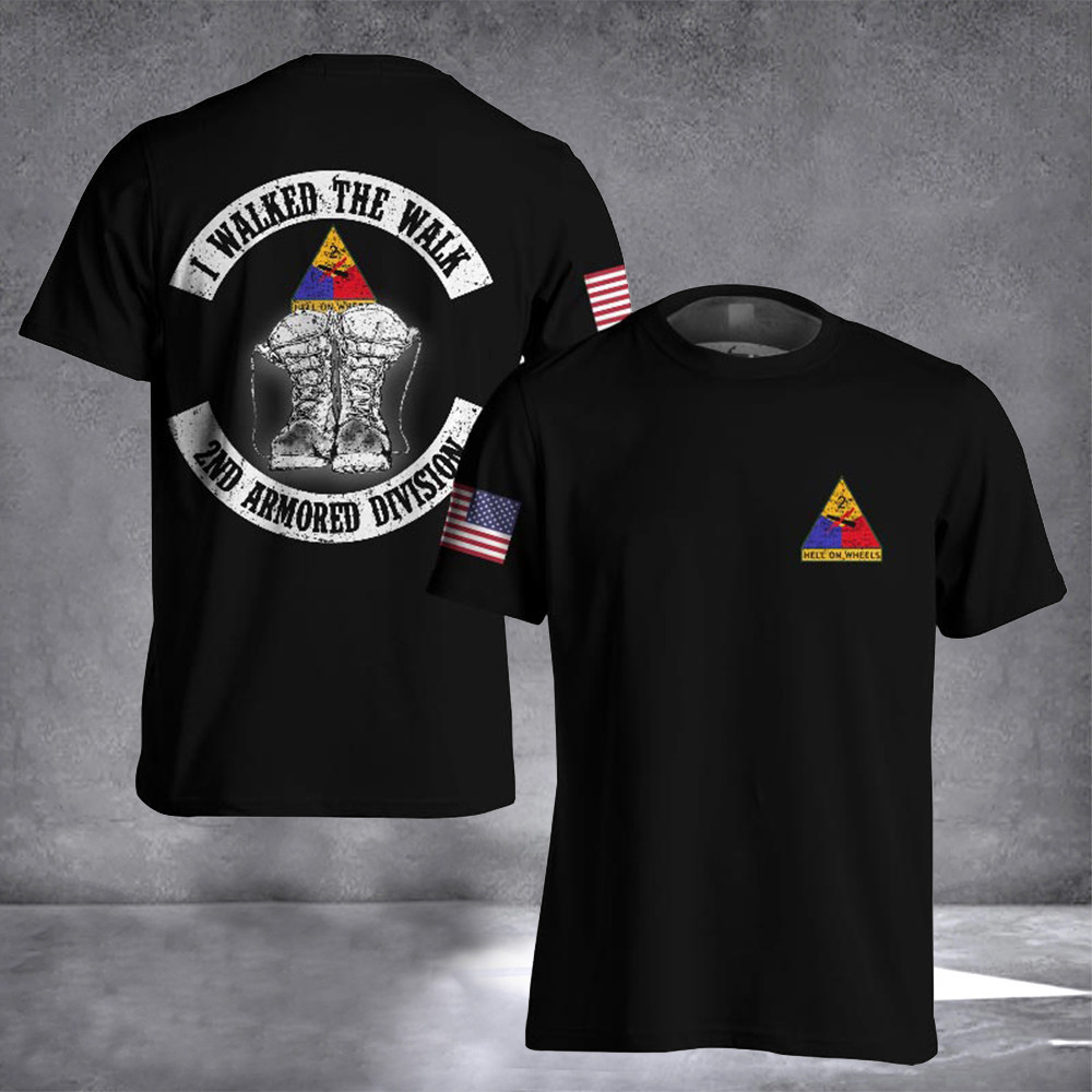 I Walked The Walk 2nd Armored Division Shirt 2nd Armored Veteran Tee Shirt Gifts For Husband