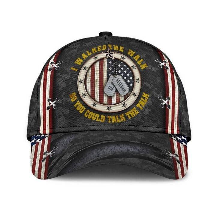 I Walked The Walk Veteran Cap Grey Color Perfect Gift For Friends and Husband and Dad on Veterans Day