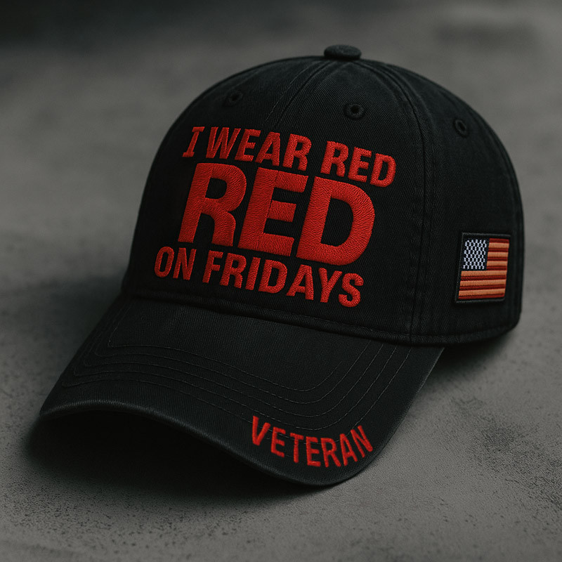I Wear Red On Fridays Hat R E D Friday American Flag Baseball Cap Best Tribute Gifts