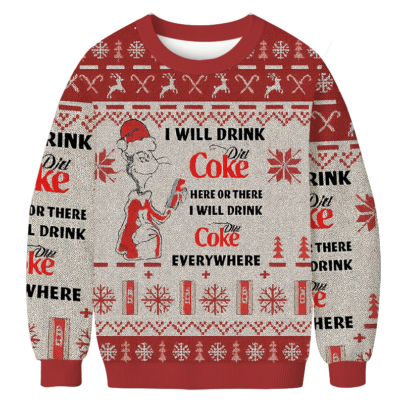 I Will Drink Christmas Ugly Sweatshirt Christmas Cozy Winter Wear Gift Ideas