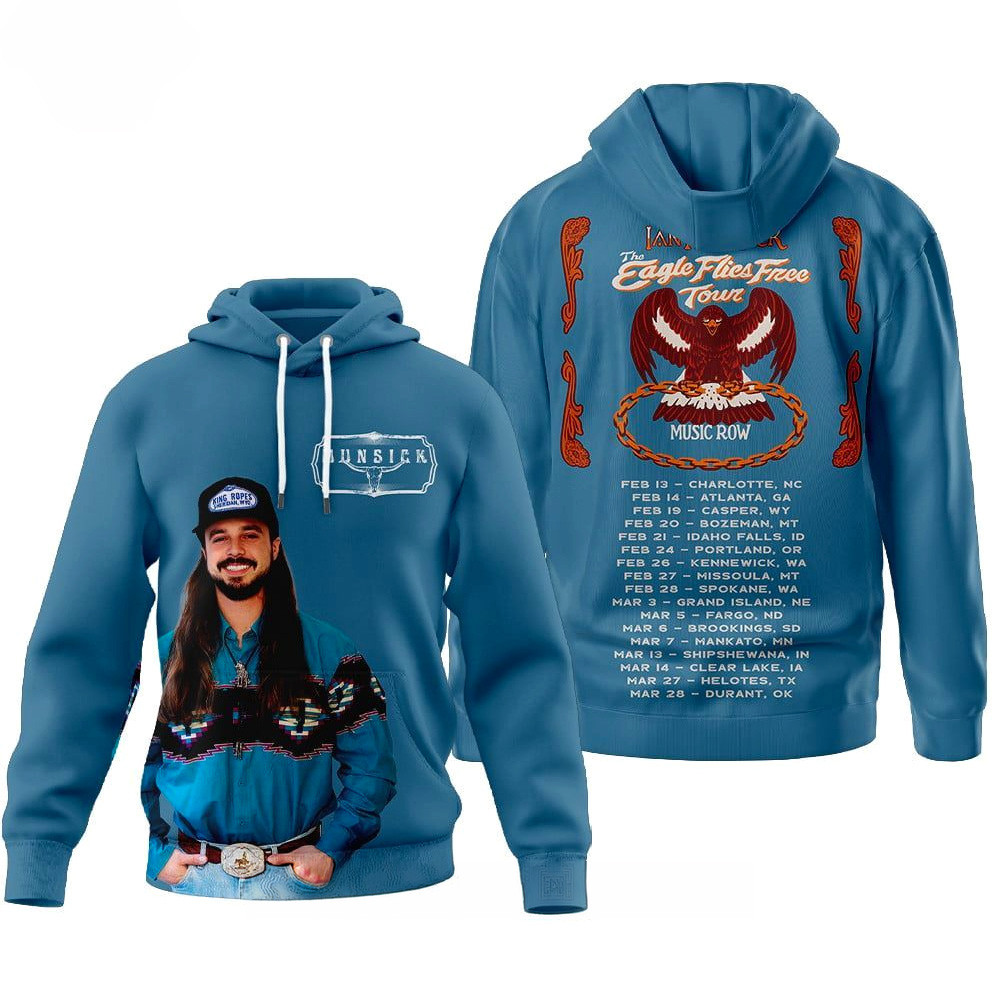 Ian Munsick The Eagle Flies Free Tour Hoodie Ian Munsick Merch Best Gifts For Music Lovers Ian Munsick The Eagle Flies Free Tour Hoodie Ian Munsick Merch Best Gifts For Music Lovers
