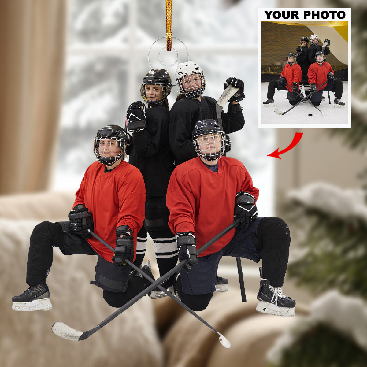 Ice Breakers Personalized Mica Ornament Gift For Ice Hockey Lovers Family Members