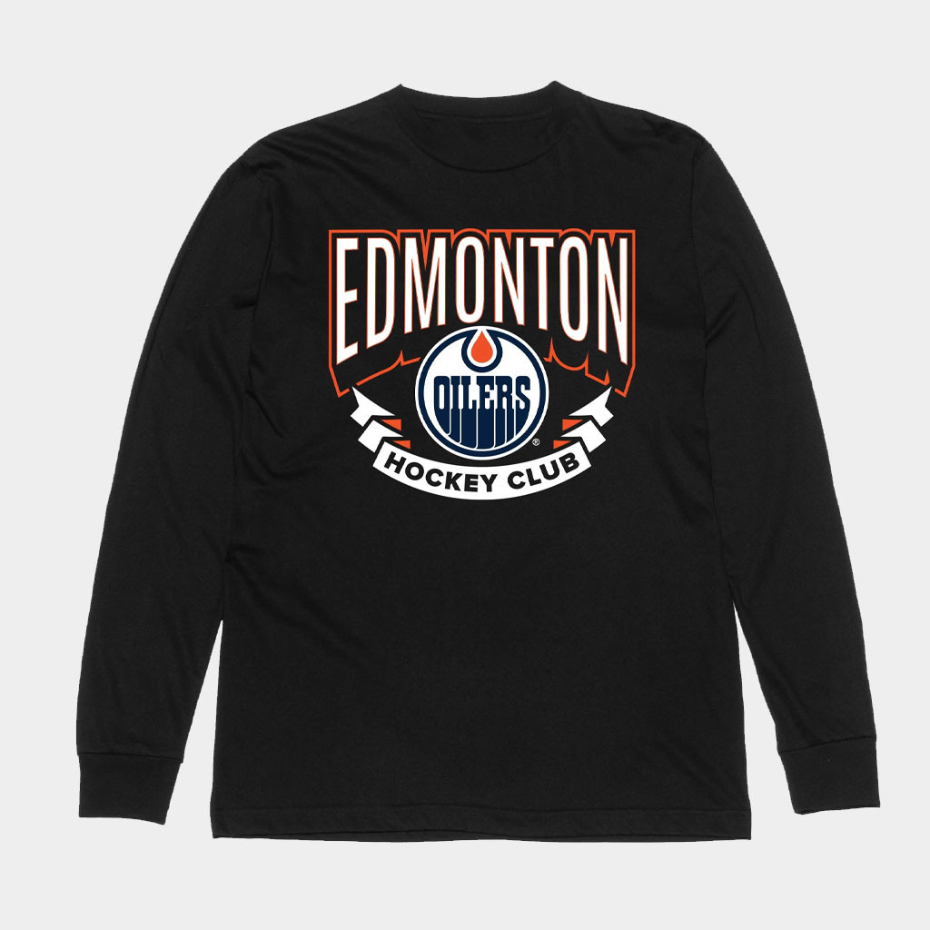 ICE District Authentics Merch Edmonton Oilers Violent Gentlemen Long Sleeve Shirt Friends Gifts