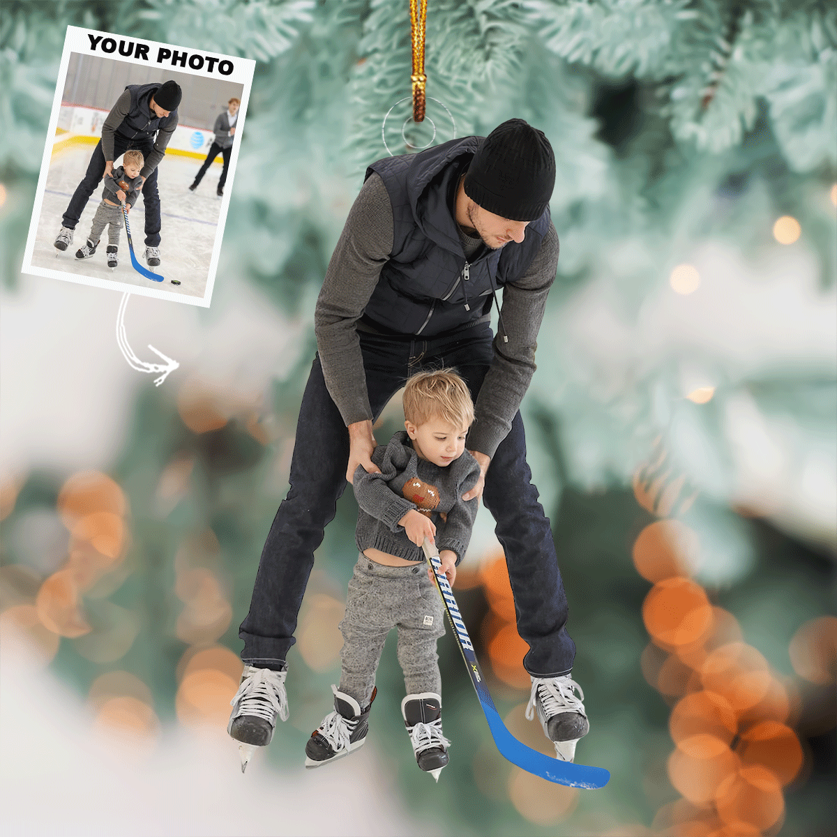 Ice Dynasty Personalized Photo Mica Ornament Christmas Gift For Family Members Ice Hoc