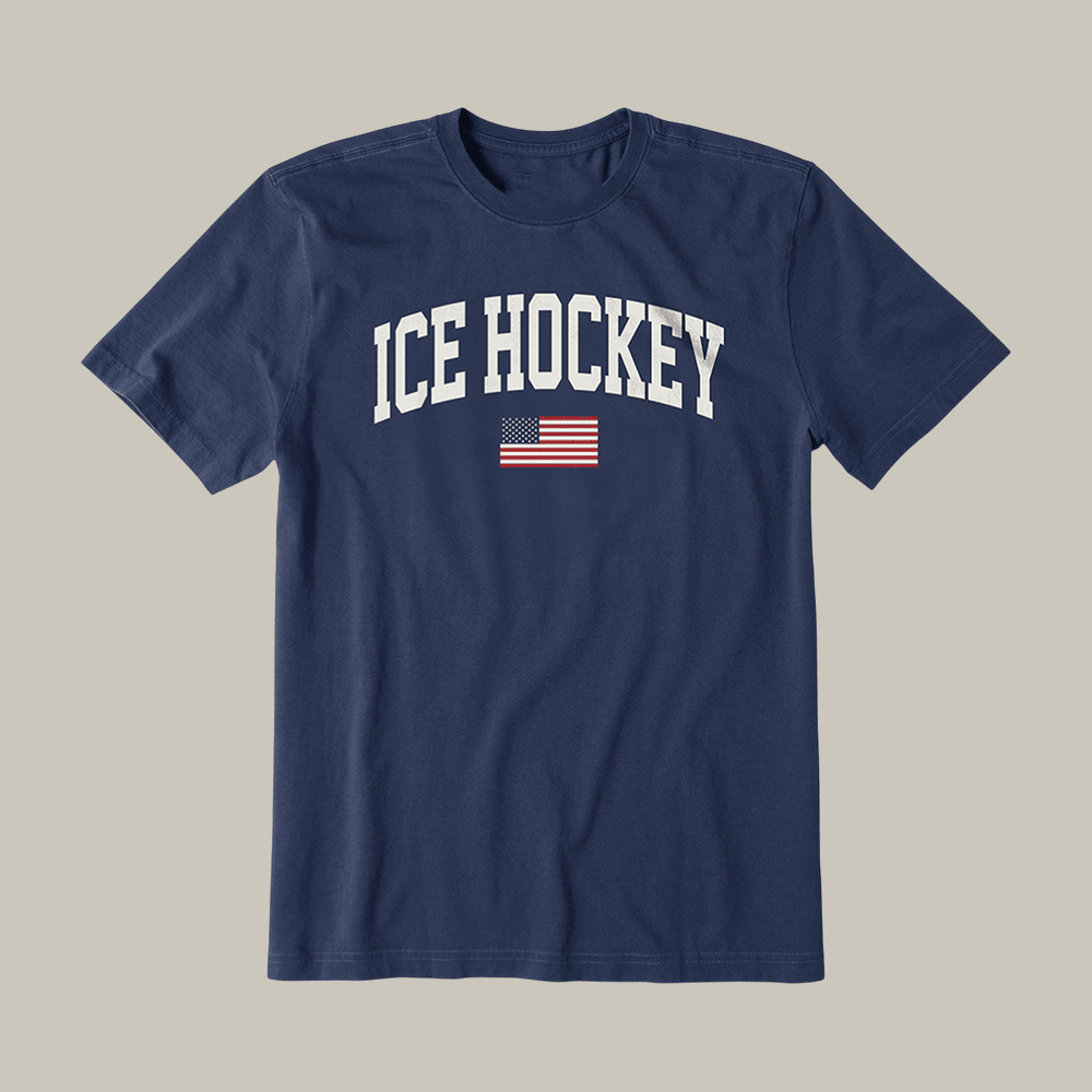 Ice Hockey Arch Life Is Good T-Shirt Hockey Graphic Tee Cool Gift For Him