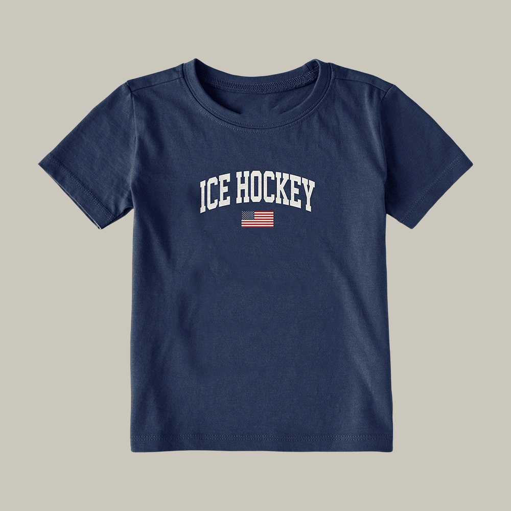 Ice Hockey Life Is Good T-Shirt American Flag Logo Hockey Clothes Best Gift For Enthusiasts